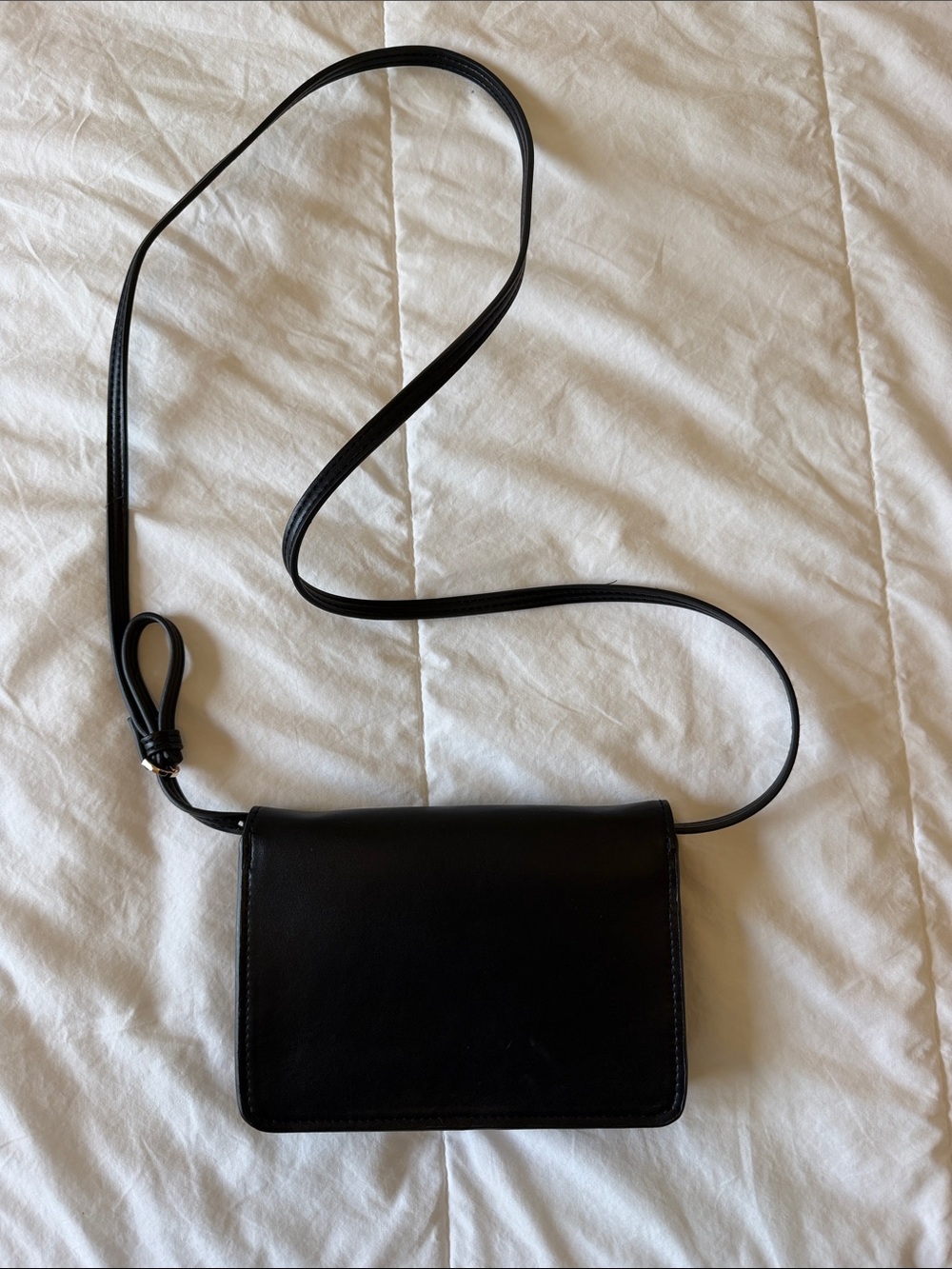 Black Leather Crossbody Bag